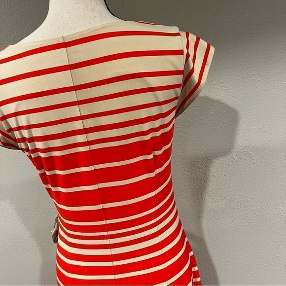 Short sleeve striped midi dress - Picture 6 of 13